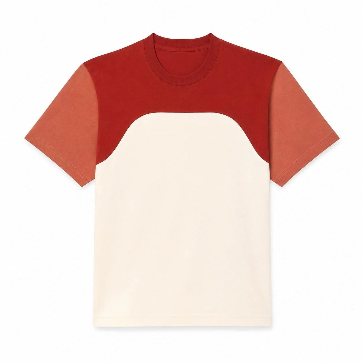 Cotton Jersey T-Shirt With Colour-Block Design RF3OC3BMCN8
