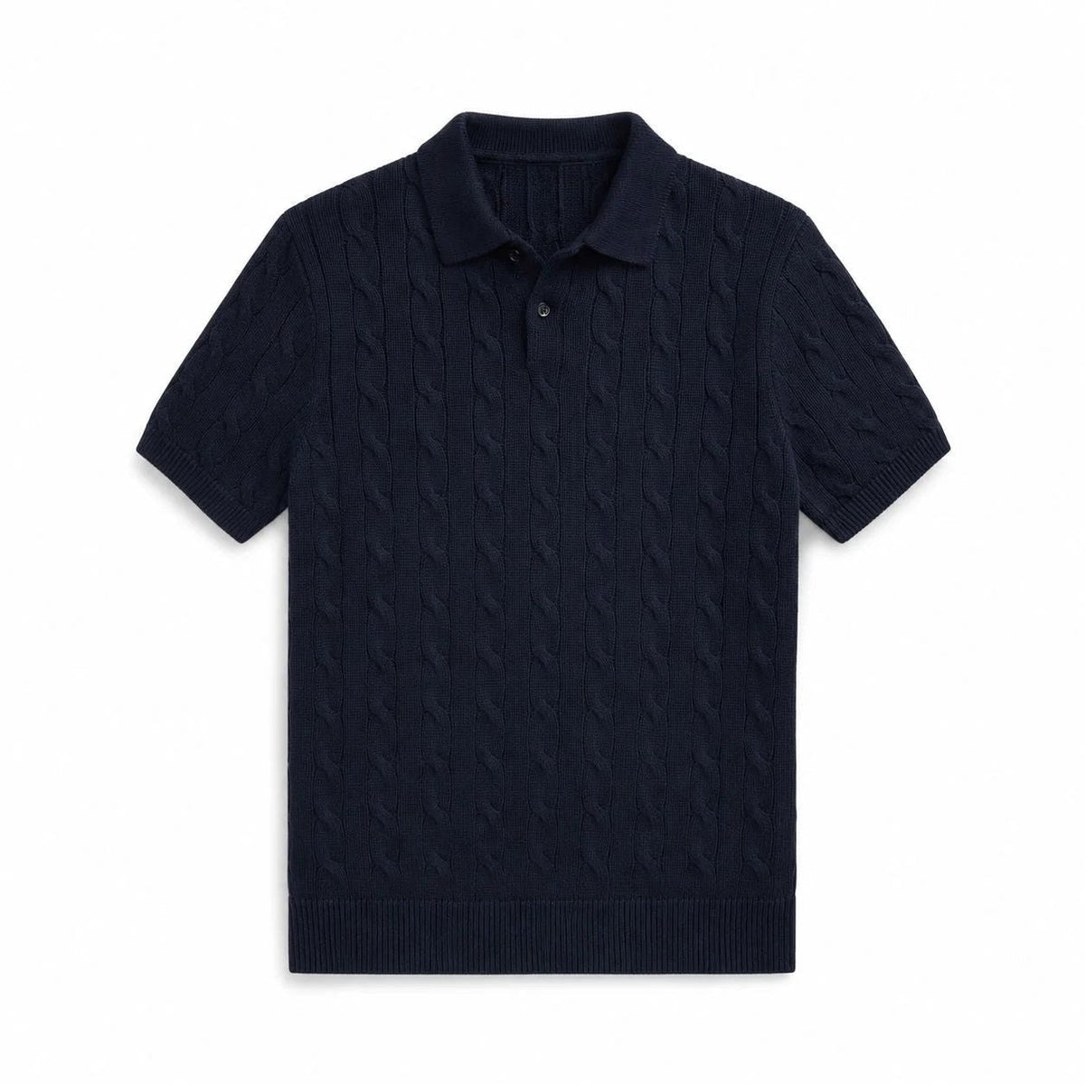 Cable-Knit Cotton Polo Sweater RF3OC40MQO4