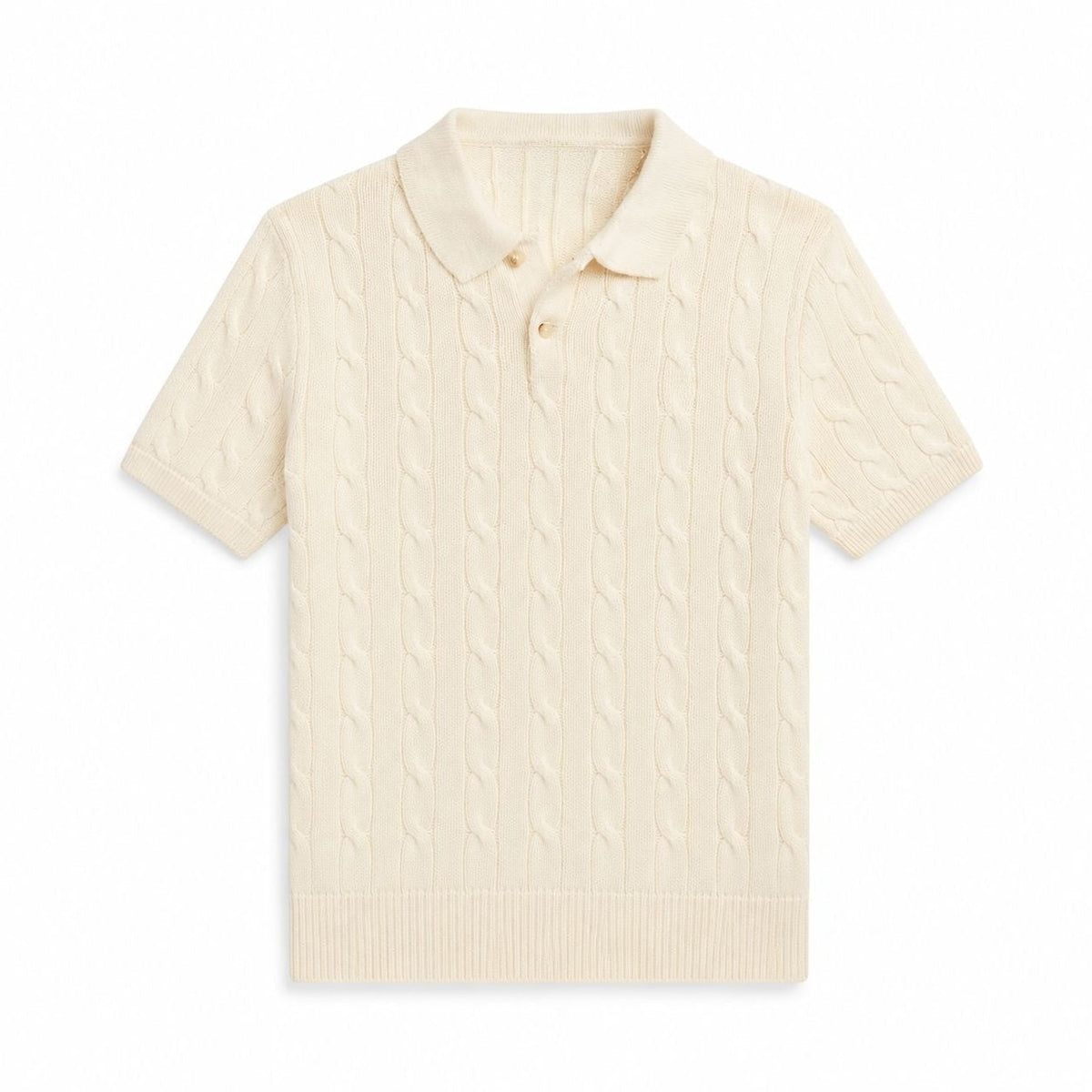 Cable-Knit Cotton Polo Sweater RF3OC40MQO4