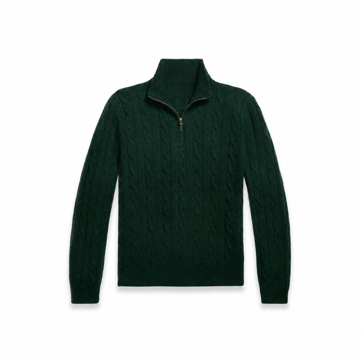 Cable-Knit Cashmere Quarter-Zip Sweater RF3OC3WLCW4