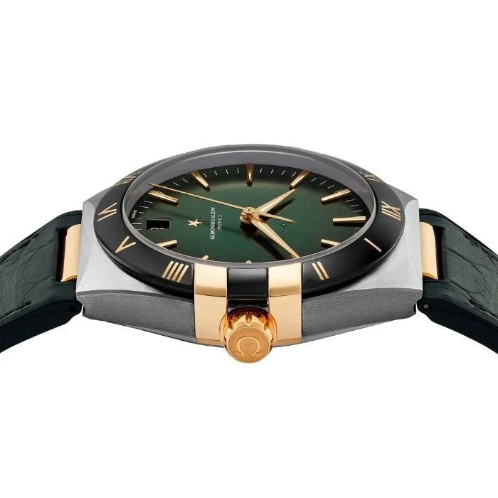 Men's Watch 41mm Green Dial - Leather Strap RF3OC4CO2V8