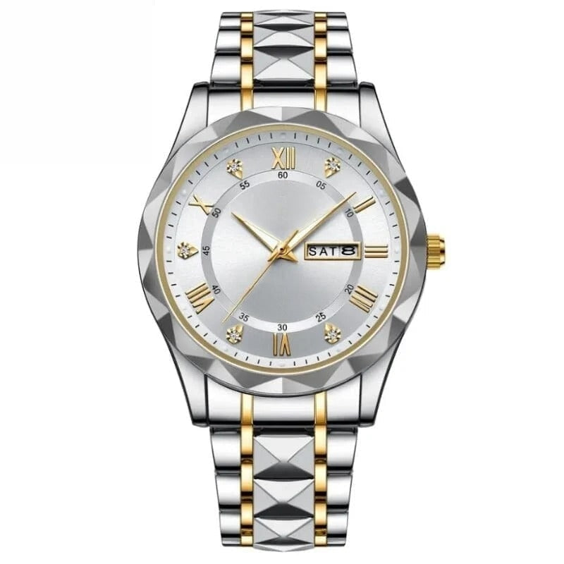 Luminous Steel 40mm Men's Watch - Water Resistant | Stainless Steel RF3OC3RY7B8