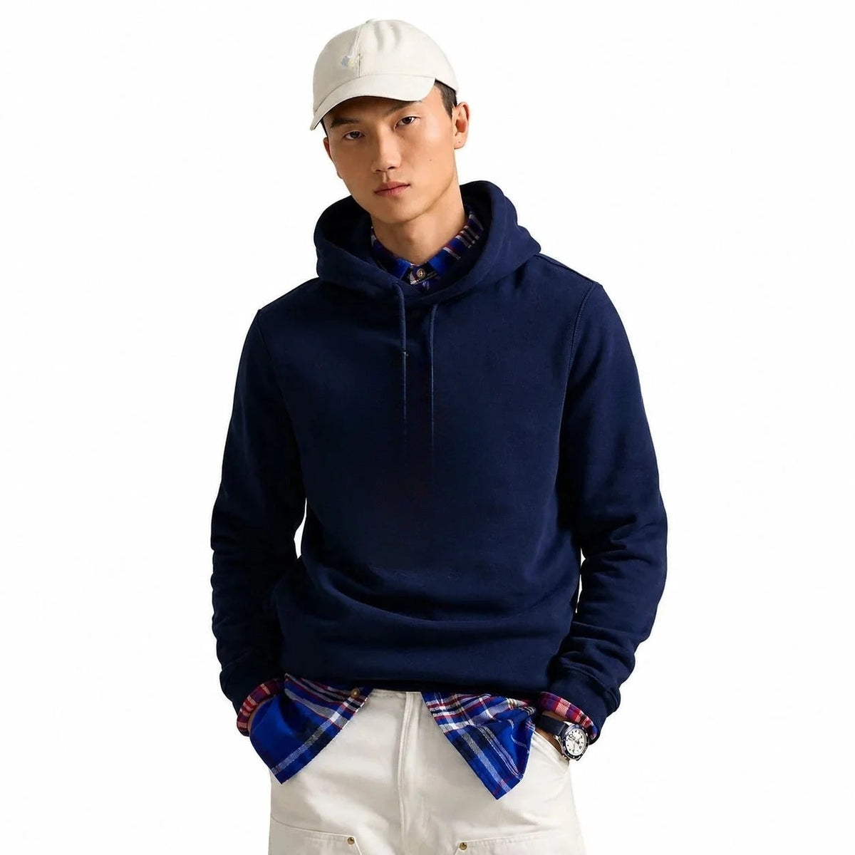 Fleece Hoodie with Ribbed Cuffs RF3OC41EU10