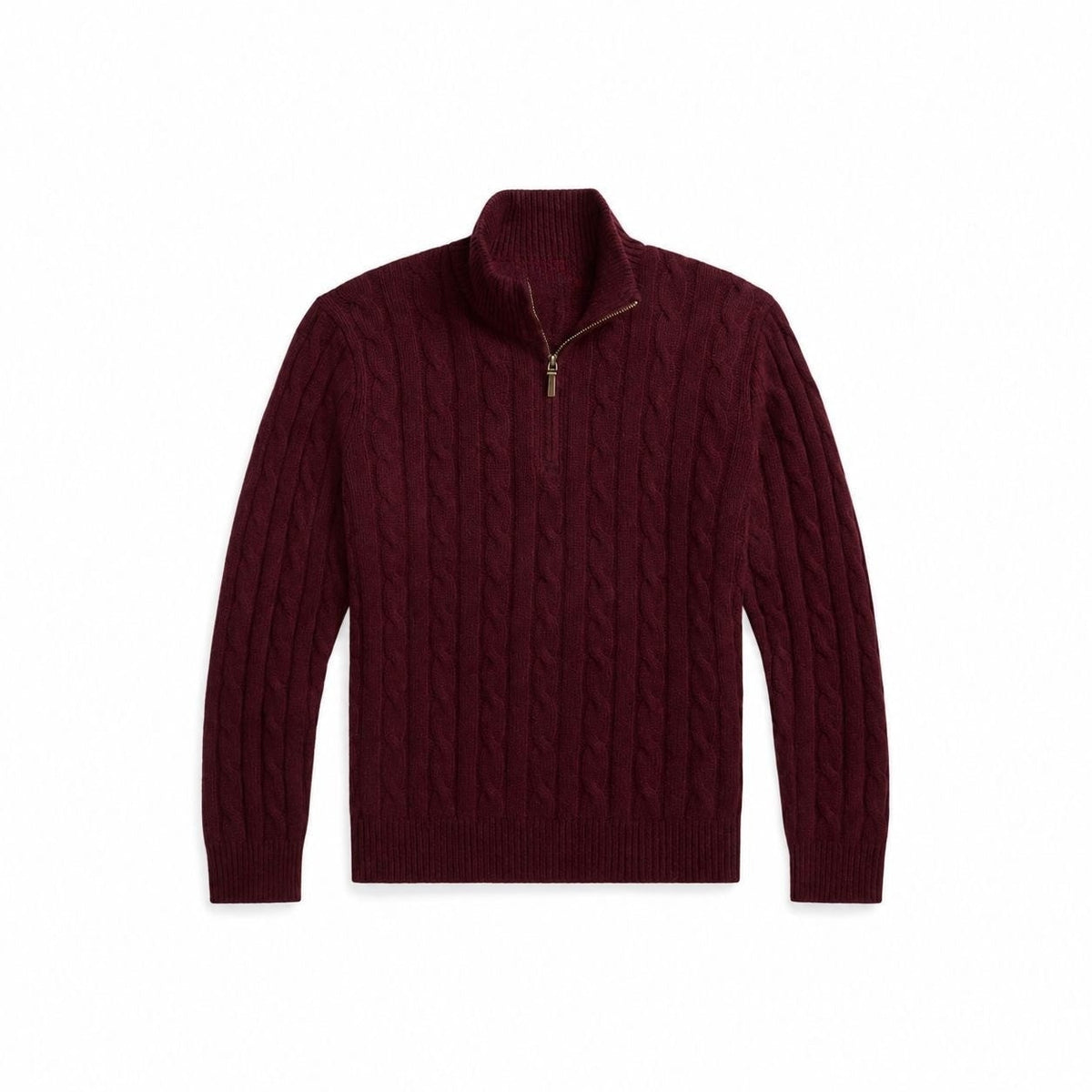 Cable-Knit Cashmere Quarter-Zip Sweater RF3OC3WLCW4
