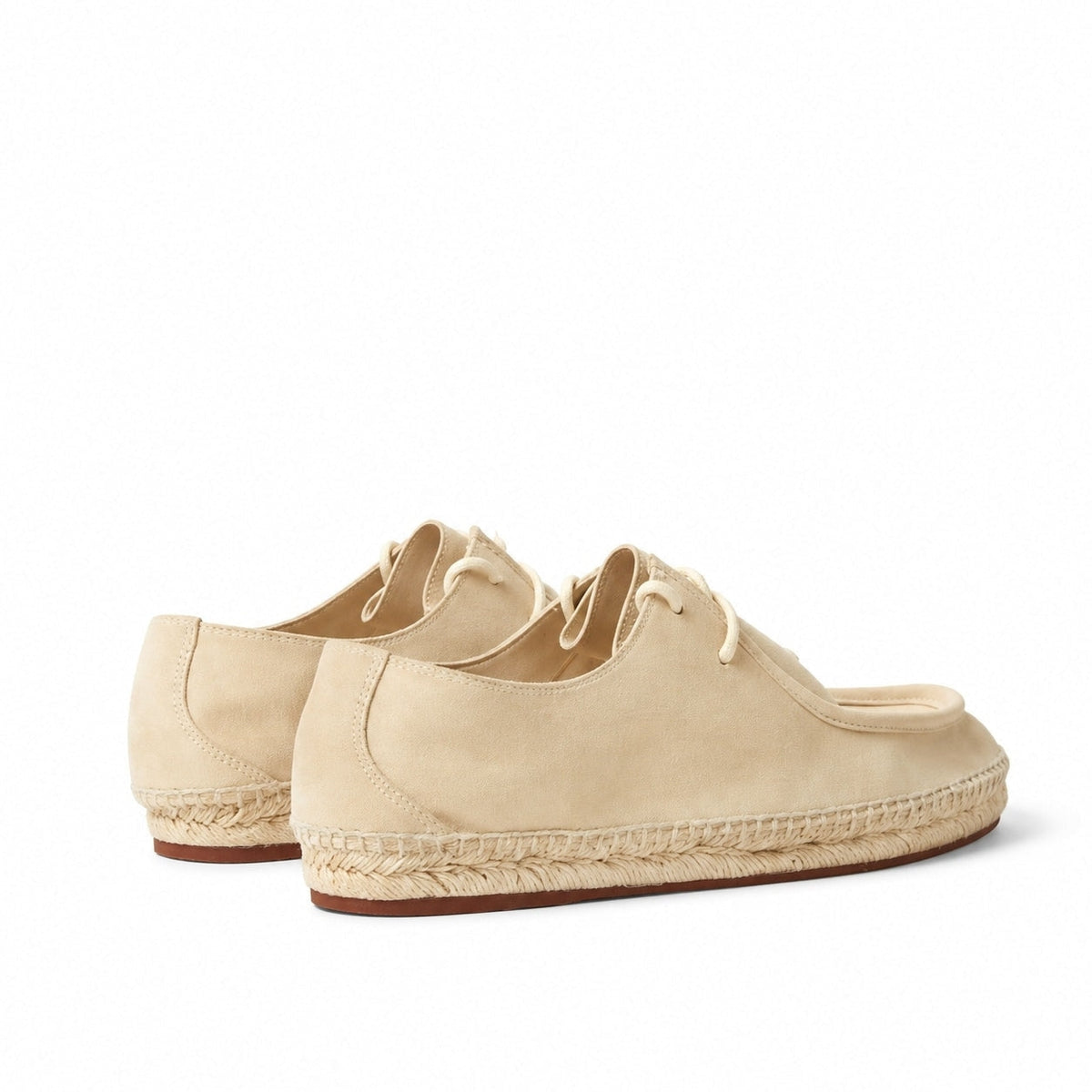 Calfskin Leather Espadrille with Rope Sole - Yogurt RF3OC3GOYH0