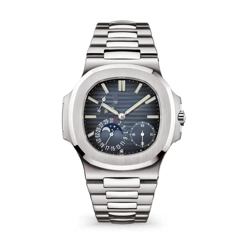 Steel Blue Dial Moon Phase Watch RF3OC3QL1FO