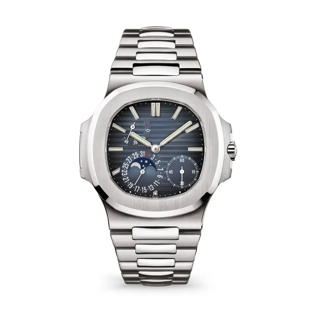Steel Blue Dial Moon Phase Watch RF3OC3QL1FO