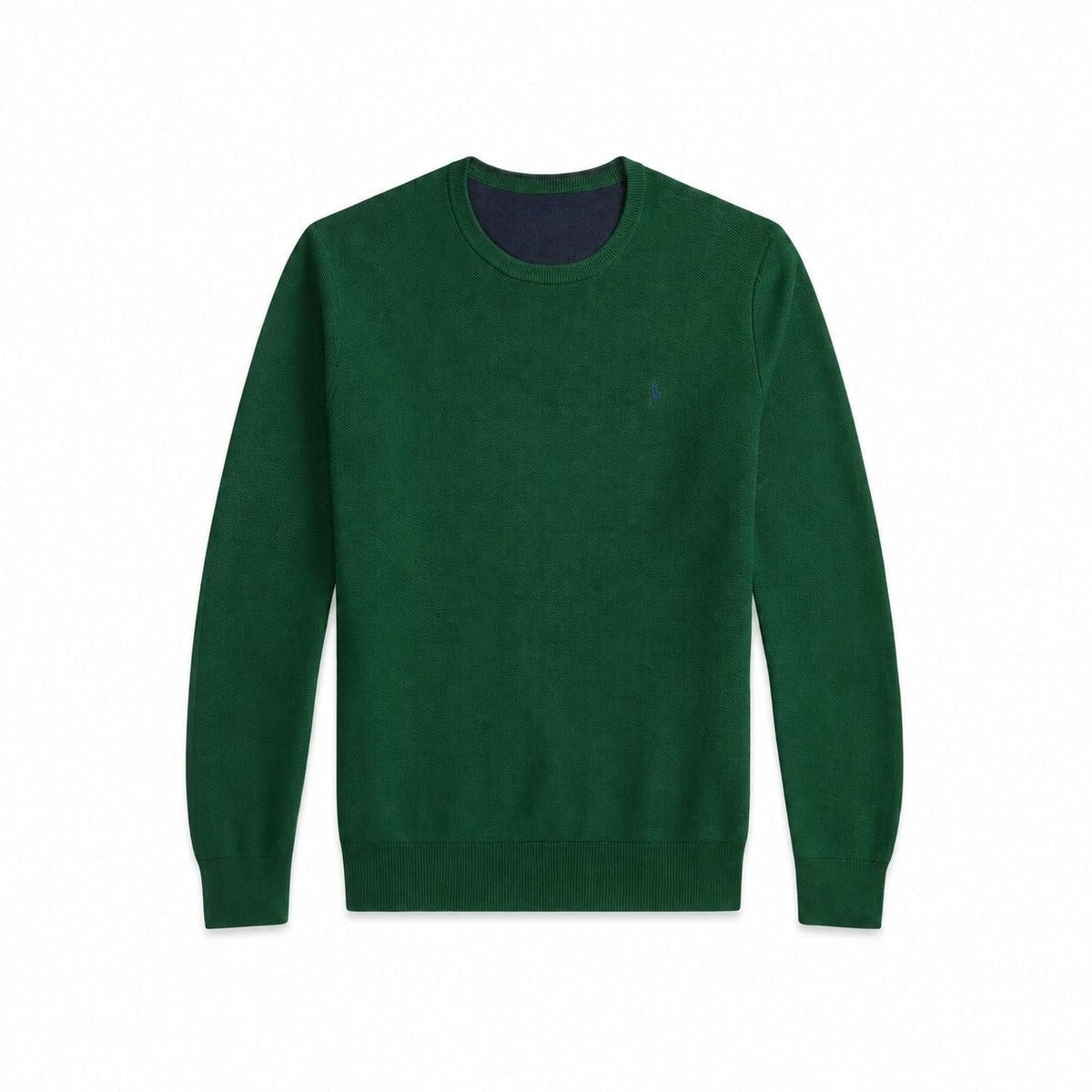 Mesh-Knit Cotton Crewneck Sweater RF3OC3XQSN8