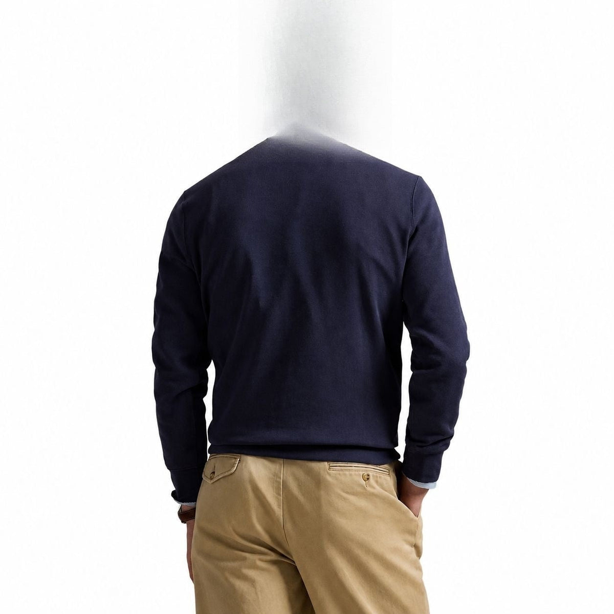 Fleece Sweatshirt - Cotton Blend, Ribbed Trim RF3OC3Z7GXW