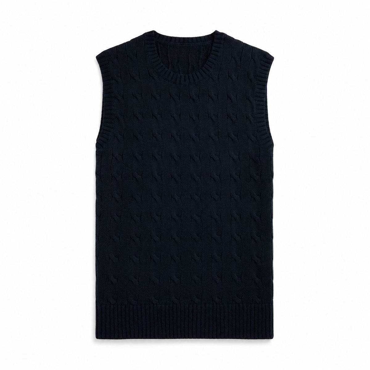 Cable-Knit Cotton Sweater Vest RF3OC40QYDG