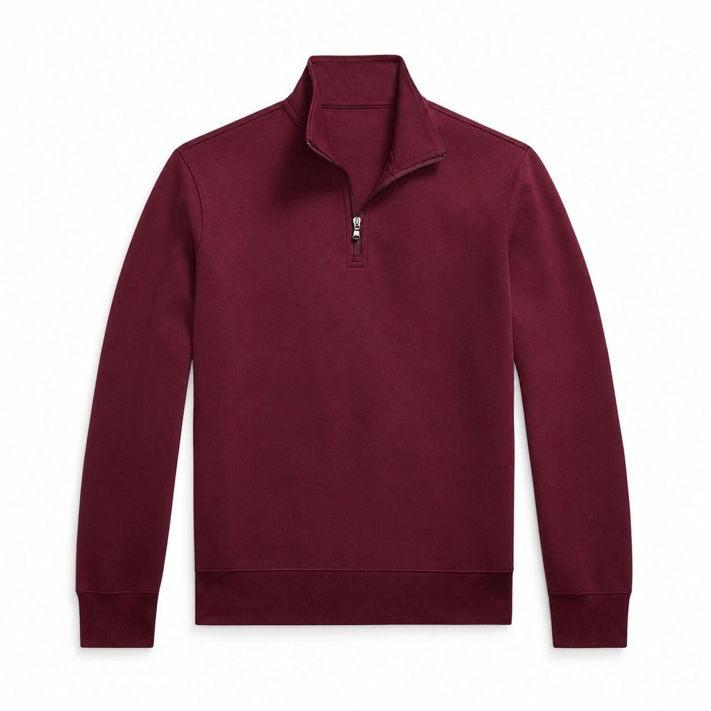 Double-Knit Mock Neck Quarter-Zip Pullover RF3OC3V5DVO