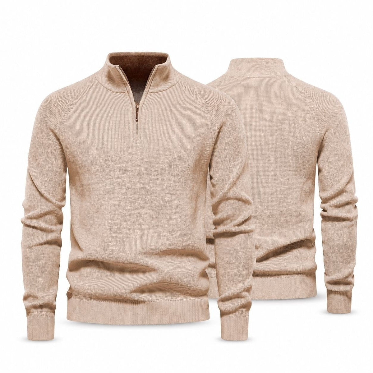 Zip Cable-Knit Wool Sweater RF3OC42JKHW