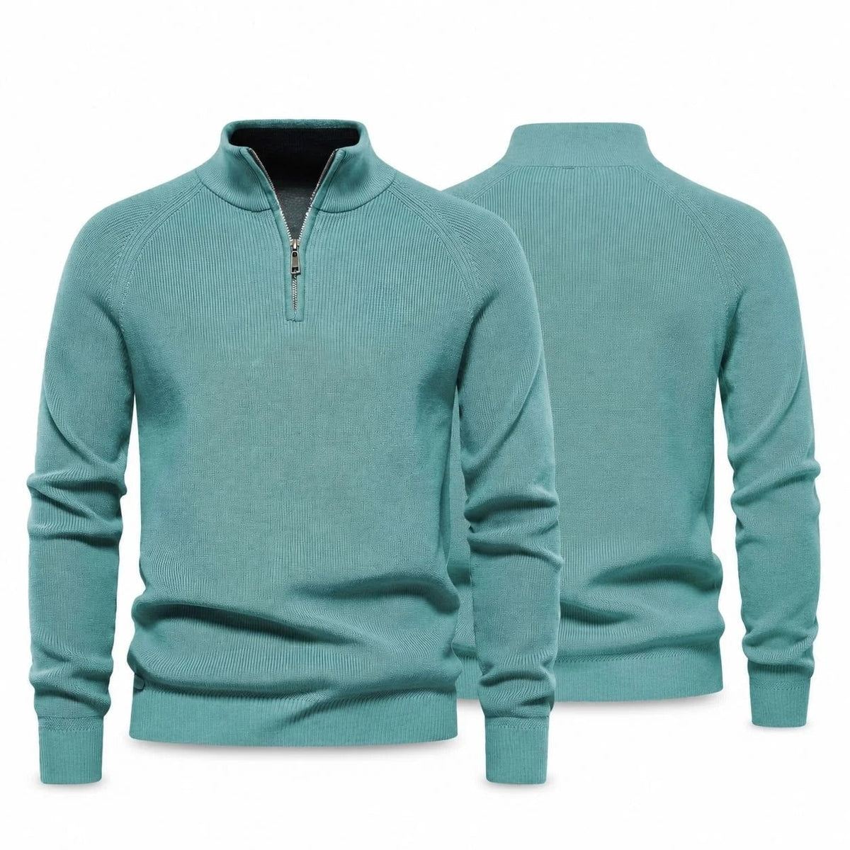 Ribbed Zip Pullover Premium RF3OC3WGFWK