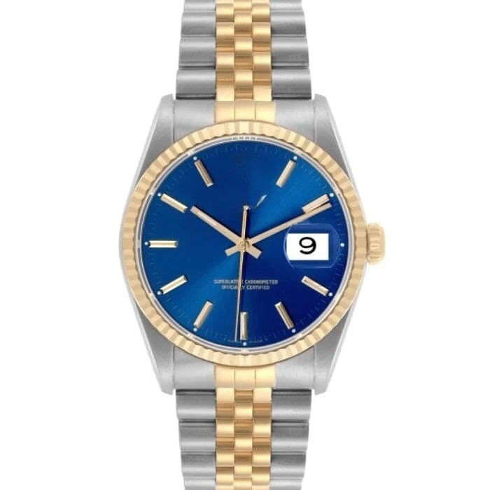 Gold & Steel Watch with Blue Dial 36mm RF3OC43T7YC