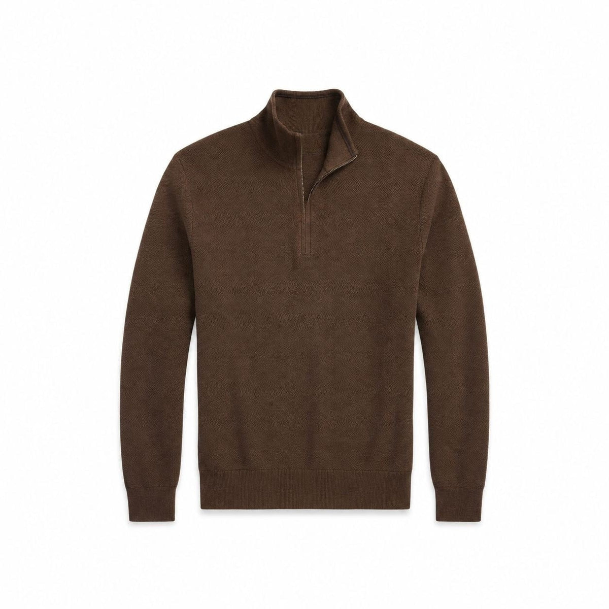 Mesh-Knit Cotton Quarter-Zip Sweater RF3OC3XRHXG
