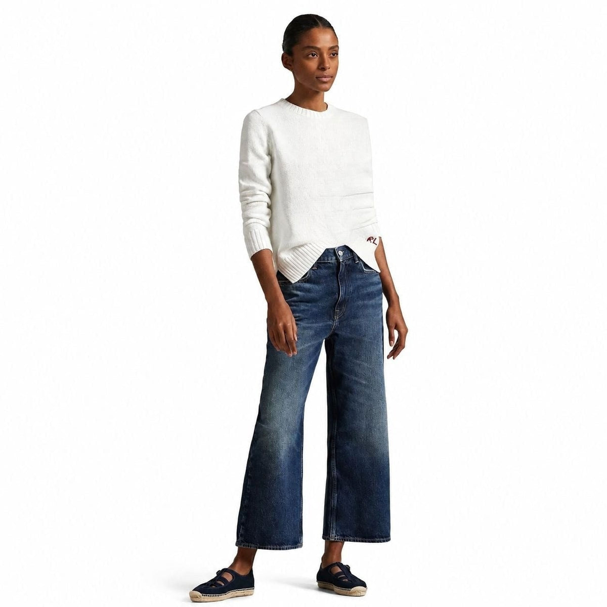 Linen-Cotton Crewneck Sweater RF3OC3ZHAX0