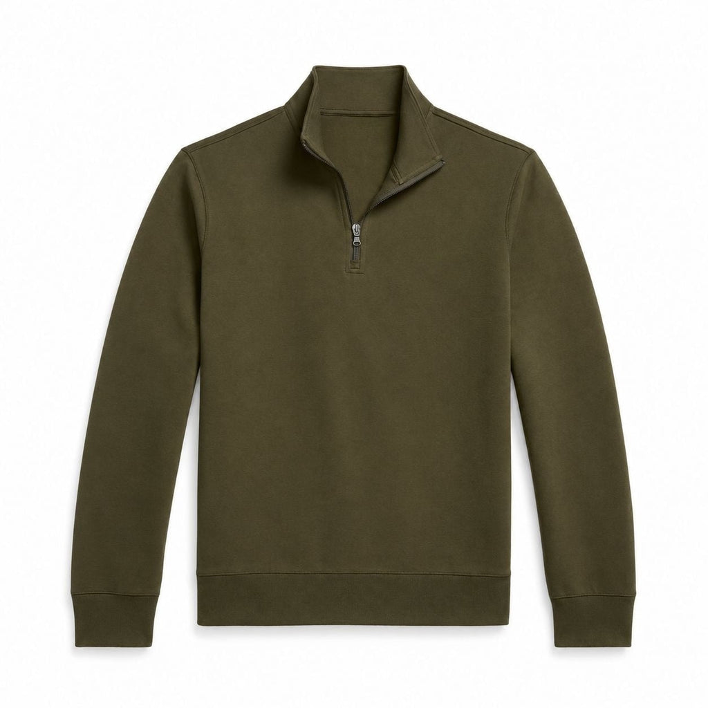 Double-Knit Mock Neck Quarter-Zip Pullover RF3OC3V5DVO
