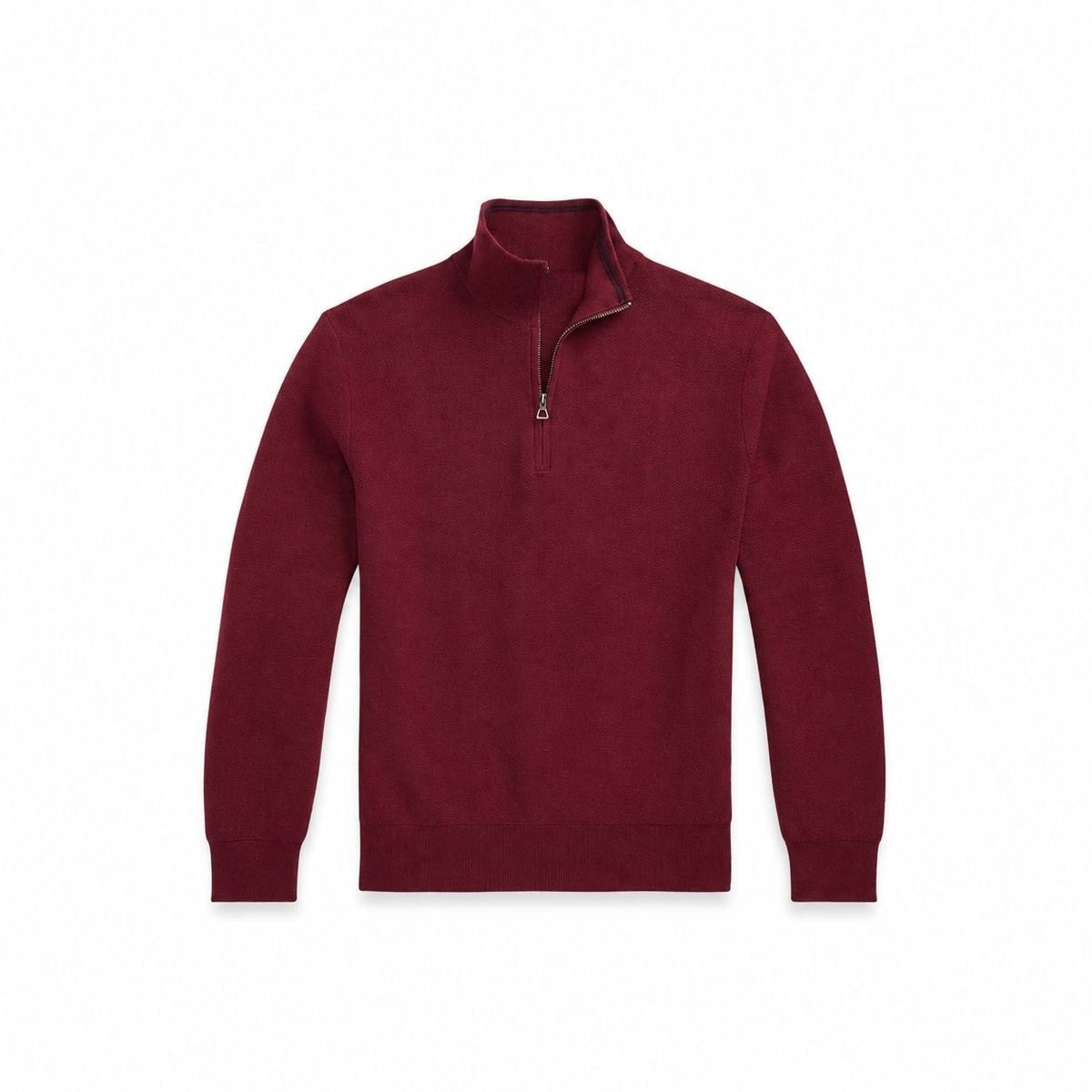 Mesh-Knit Cotton Quarter-Zip Sweater RF3OC3XRHXG