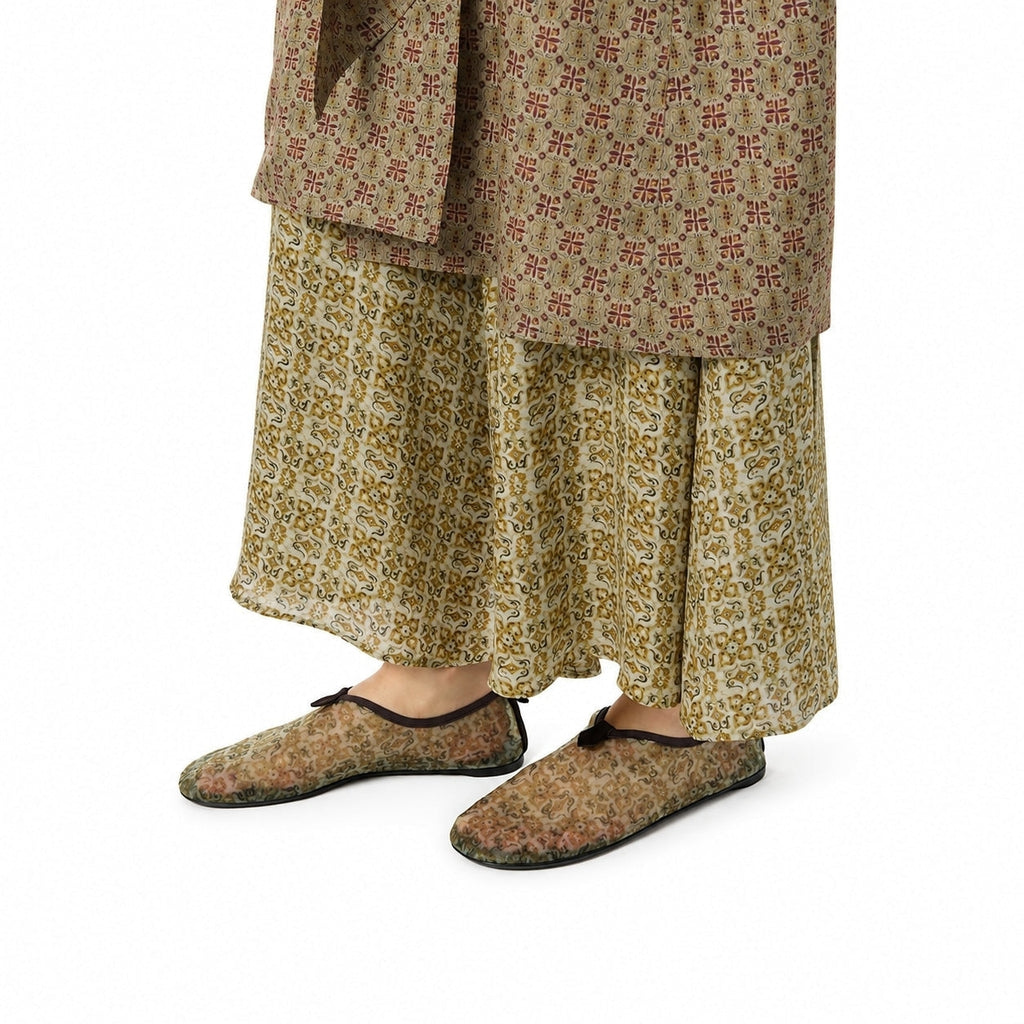 Flat Slip- Women's - Light Olive/Burnt Orange RF3OC3GXDVO