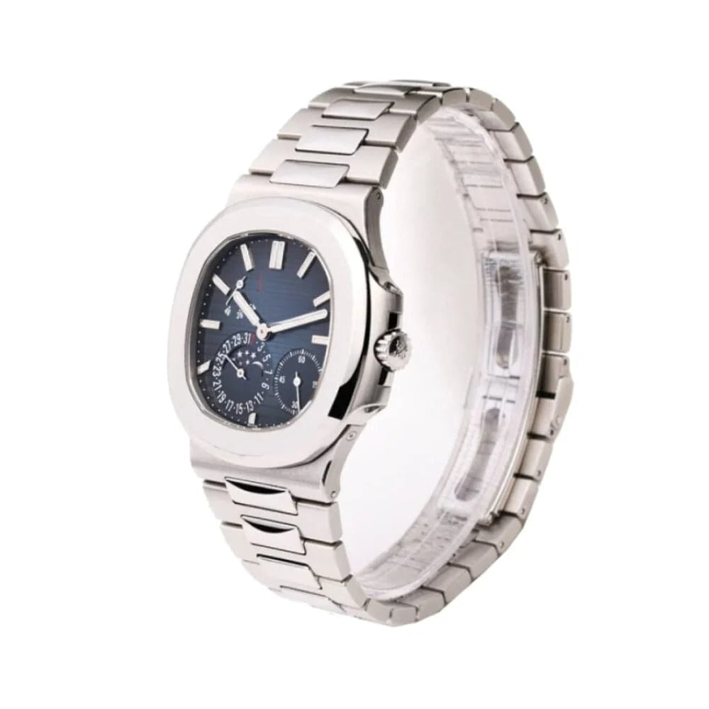 Steel Blue Dial Moon Phase Watch RF3OC3QL1FO