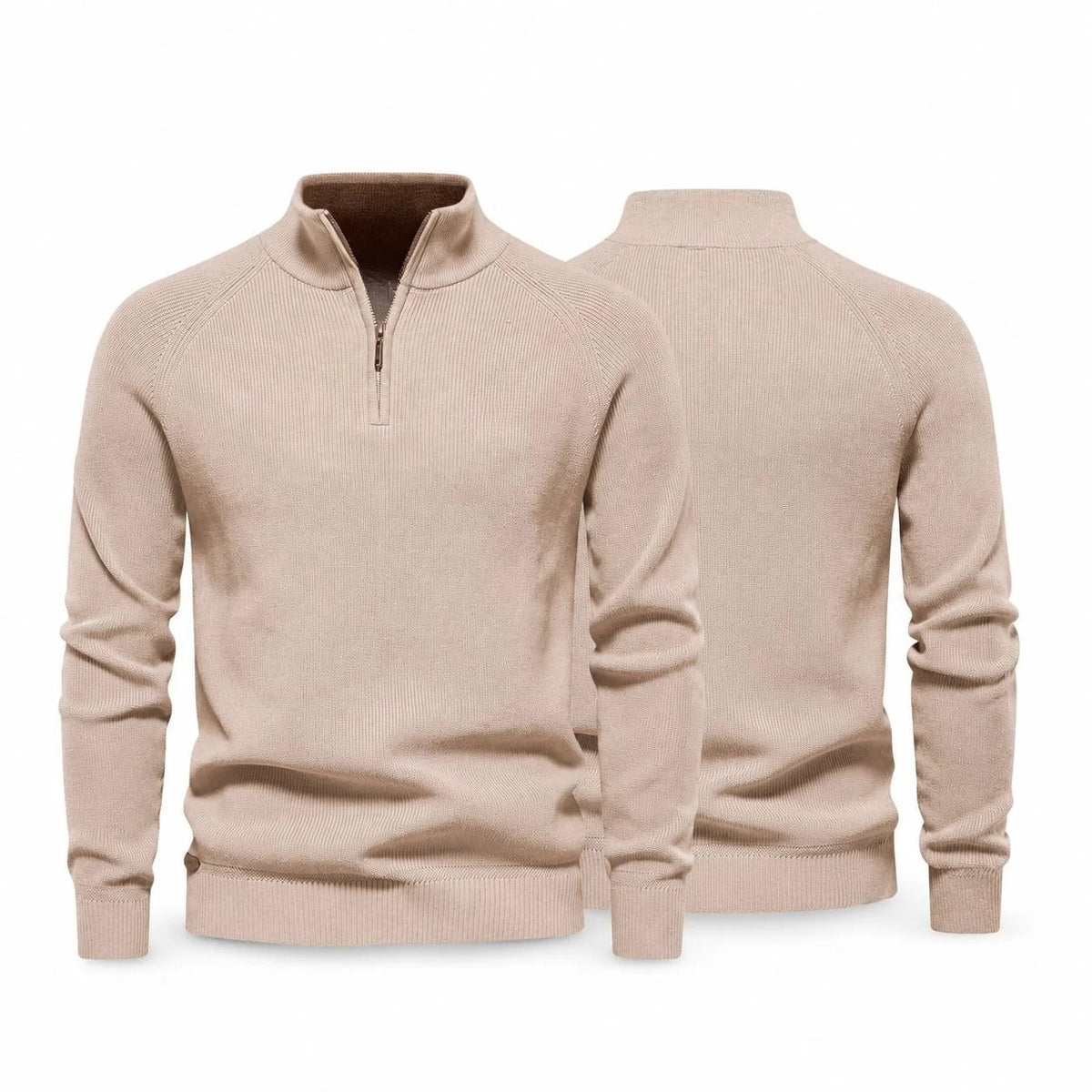 Ribbed Zip Pullover Premium RF3OC3WGFWK