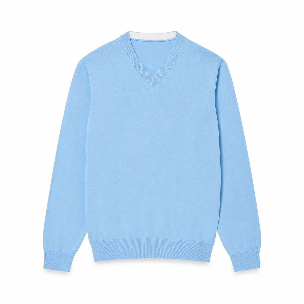 Monochrome Cotton V-Neck Sweater RF3OC3DDK78