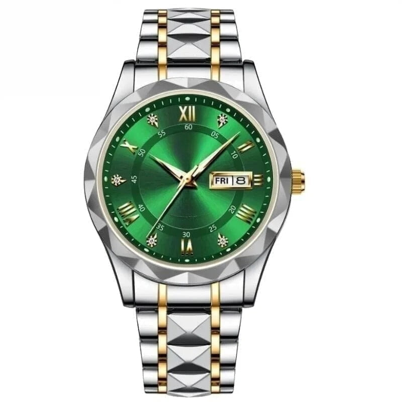 Luminous Steel 40mm Men's Watch - Water Resistant | Stainless Steel RF3OC3RY7B8