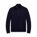 Chunky Cable-Knit Cotton Quarter-Zip Sweater RF3OC3TOPL0