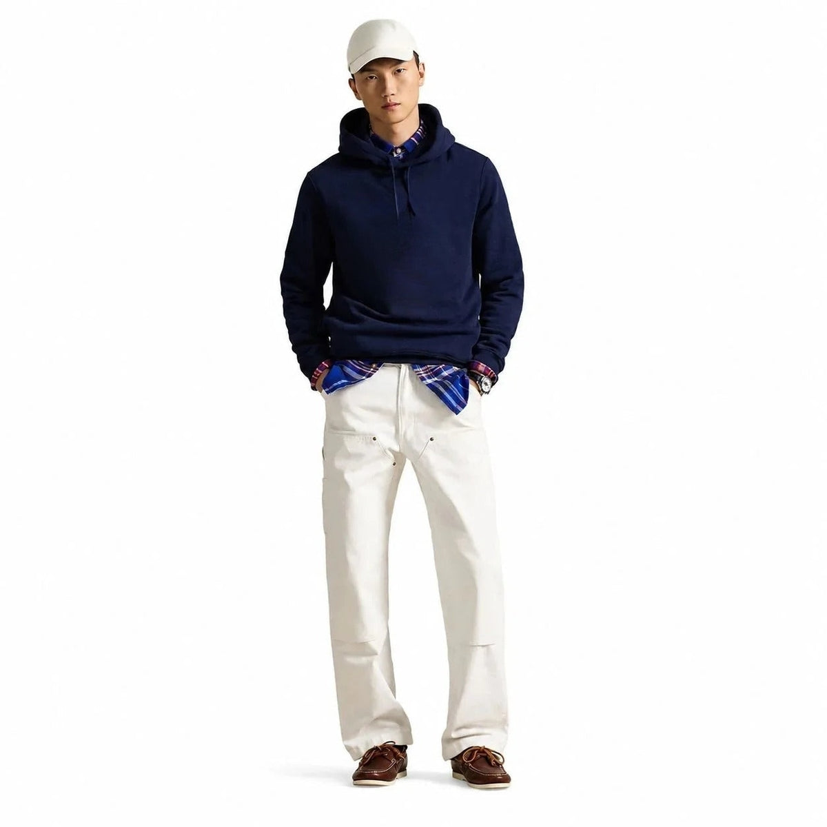 Fleece Hoodie with Ribbed Cuffs RF3OC41EU10